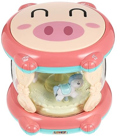 Kisangel Drum Story Machine für Babys Musikalisches Kleinkindspielzeug Kindermusikinstrumente Musikspielzeug für Musikalisches Babyspielzeug Musikspielzeug Abs Rosa