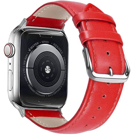 SZYXMY Compatible with Apple Watch Bands 49mm 46mm 45mm 44mm 42mm 41mm 40mm 38mm Genuine Leather Replacement Straps Fits Series 11/10/9/8/7/6/5/4/3 Ultra/SE 3/2/1 Unisex for Men & Women