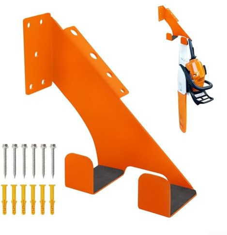 Robuster Kettensägen-Aufhänger mit 81,6 kg Tragkraft aus verstärktem Metall für die Garage