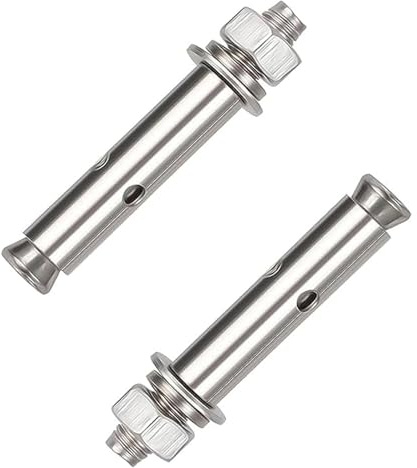 2 pezzi M12 bulloni ad espansione in acciaio inossidabile, dado esagonale, manicotto di, bullone ancoraggio for impieghi gravosi, × 180 mm(M12x180mm)