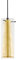 EGLO Pendellampe Pinto Gold, 1-flammige Pendelleuchte, Esszimmerlampe aus Metall in Schwarz und Glas in Transparent und Gold, E27 Fassung