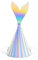 wYw Set Of 6 Mermaid Party Hats - Iridescent, 18cm