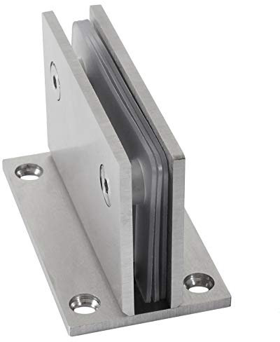 Edelstahl GLASHALTER 58x90mm Klemmbereich von 8-12mm Massiv