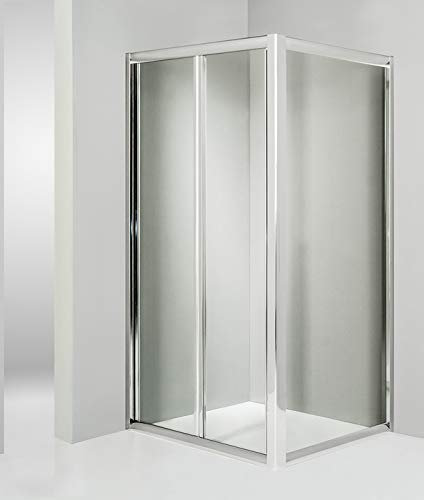 Hydra Box Doccia angolare Anta Fissa Porta Soffietto 90x90 cm Trasparente