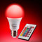 Auraglow LED-Leuchtmittel, 10 W, mit Fernbedienung, E27, 75 W, EQV, dimmbar, 3. Generation, Warmweiß