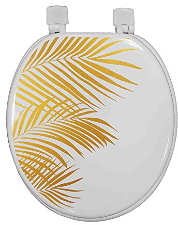 Universal MDF Motiv WC Sitz Deckel mit Holzkern (MDF) Klodeckel Toilette WC-BrilleToilettendeckel ohne Absenkautomatik (Orbella-white)