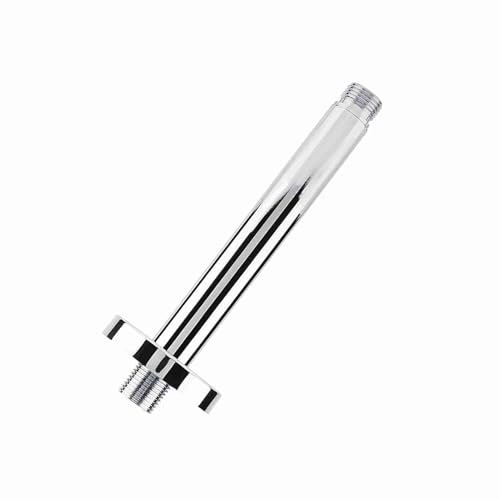 Hyuduo Shower Arms, Ceiling Mount Shower Head Extender, G 1/2 Stainless Steel Top Shower Arm Pipe Extension (Chrome Finish)(20Cm/8In),Shower Arm