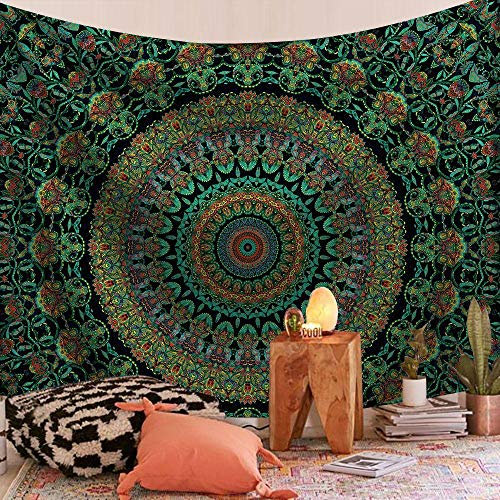 WAXB Tapiz Único para Colgar En La Pared, Patrón Psicodélico, Alfombra De Playa para Yoga, Manta De Tapiz para Decoración del Hogar Hippie