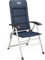 Trail Reclining Camping Chair Folding Aluminium Recliner Sponge Padded (Black & Blue)