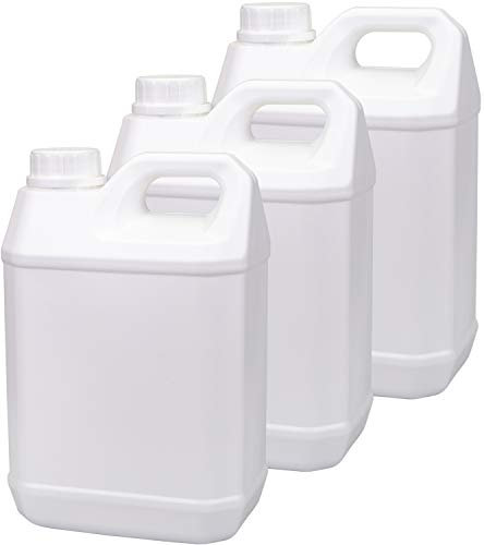 WUWEOT 3 Pack 2.5 L Plastic F-Style Jugs, Large Empty Jug Container Bottle with Child Resistant Airtight Lids, Reusable Food-Grade BPA Free HDPE Plastic, for Home and Industrial Use