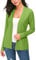 EXCHIC Donna Casuale Lunghe Maniche V Collo Aperto Fronte Maglia Cardigan (L, Oliver)