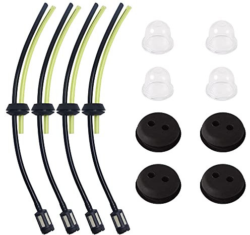 Neikafan 4 x Universal Petrol Filter Kit Petrol Hose Trimmer with Fuel Filter, Petrol Hose, Primer Bulb and Seal for Trimmers Trimmers