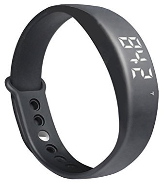 VILLCASE W5 Multifunktions Smart Armband Armband mit Schrittzähler// Schlaf- Monitor/ Vibration Alarm ( Schwarz )