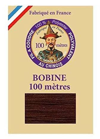 Sajou Fil à Coudre Polyvalent - Fil au Chinois Fabriqué en France - Coloris 7010 : Marron