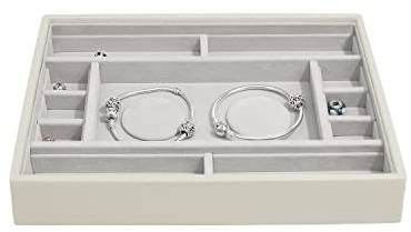 Stackers Oatmeal Classic medium Jewellery box 2 Pad Charm Layer