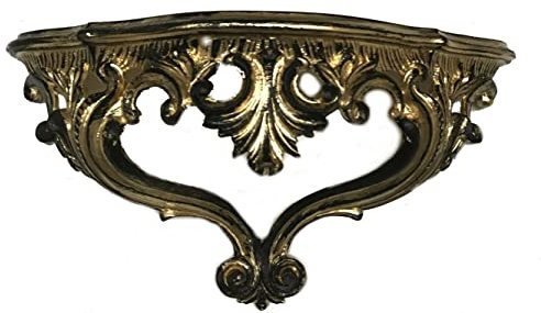 Generisch Console murale - Doré/noir - Style baroque antique - Rétro - 38 cm x 20 cm x 15,5 cm - 83 K
