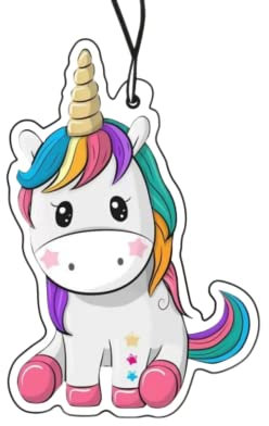 2x Einhorn Duftbaum Auto Lustig Unicorn, Duftspender, Tuning, Car Air Freshener, Duftanhänger Set
