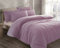 Laam linen Teddy Fleece Duvet Cover with Pillow Case Set Quilt Cover Warm Cozy Thermal Bedding Soft Teddy Bear Duvet (Lilac, Double)
