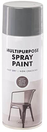D.A.Y. Republic 400ml Grey Matte Primer Spray Paint Perfect for Wood, Metal and Brick, Ideal for Projects around the home or Office, Fast Drying, Non Cracking with Even Coverage (Grey)