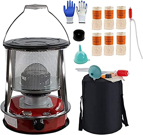Réchaud à pétrole portable pour l'intérieur : réchaud à pétrole sans électricité à l'intérieur, chauffage à pétrole pour tente de camping, chauffage à pétrole pour chauffage intérieur à 360° (