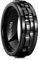 King Will Mens Boys Black Gear Spinner Rings Stainless Steel Fidgets Two Black Gear Fidget Ring Anxiety Ring For Men Women Toy Stress Free Cool Wedding Band 9