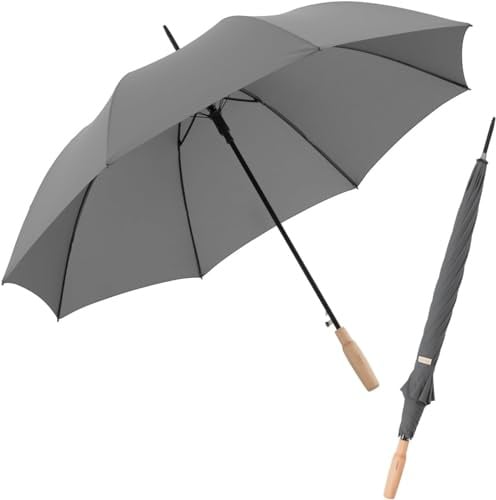Doppler Nature Stick Regenschirm Automatik großer Stockschirm mit Holzgriff