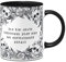 Tassenbrennerei Totenkopf-Tasse mit Spruch: Ich bin heute emotional sehr nah am M-finger gebaut. - Skull Statement Kaffeetasse lustig für die Arbeit als Bürotasse