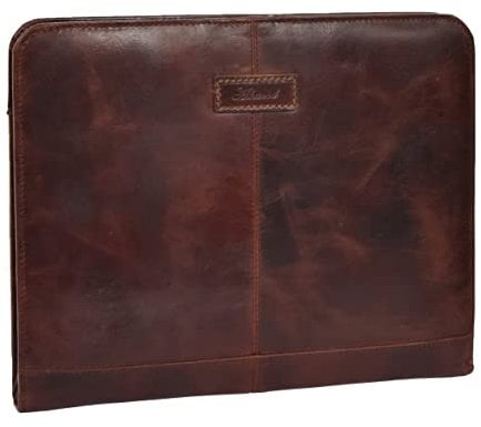 DR282 Italienische Büffel-Dokumenten-Organizer-Tasche, Ledertasche, Hellbraun, hautfarben, Medium