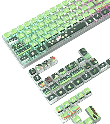 MAMBASNAKE 120 Tasten PBT Pudding Tastenkappen Set,ASA Profil,PBT Farbsublimation,ANSI US Layout für TKL 61 68 87 98 104 Mechanische Tastatur,Kompatibel mit Cherry MX Gateron Otemu Kailh Schalter