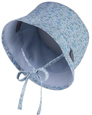 Sterntaler Wendefischerhut Fischdruck mit Bindeband - Babyhut Jungen mit UV -Schutz 30 und Druckmuster - Wende -Fischerhut Baby schützt den Kopf - hellblau, 43