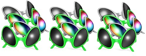 ABOOFAN 12 Stück -Brillen -Kostüm-Brillen -Brillen -Partygeschenke Abschlussball-Requisiten Grüne Outfits Kostüme Für Erwachsene Ausgefallene Brillen