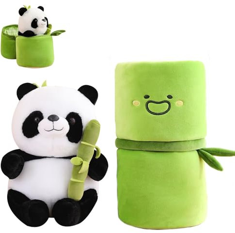 Bocguy Panda - Peluche de 26 cm, diseño de Panda con Peluche de bambú Sentado