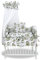 Baby Delux Beistellbett Set Babybett Komplett Set Stubenwagen weiß 90x40 mobil mit Rädern inkl. Bettwäsche Matratze (Detektiv)