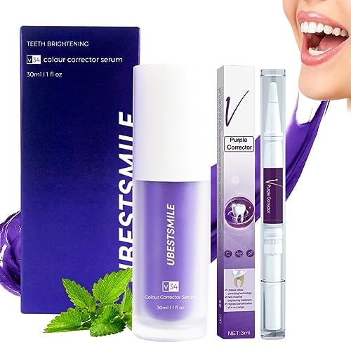 Purple Teeth Whitening Toothpaste 1 Pcs Dentifricio Viola Sbiancante Purple Toothpaste Dentifricio Sbiancante Denti Correttore Colore Denti Dentifricio Correttore di Colore Colour Correcting