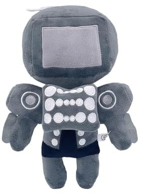 Super JAKES Skibidi Toiletten-Plüschtier,lustige gefüllte Anime-Skibidi-Toiletten-Plüschpuppen,Sammlergeschenke für Kinder,Fans und Erwachsene zum Geburtstag(Grey TV Man)