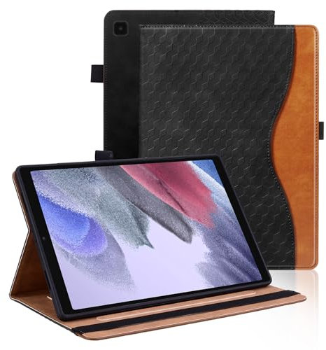 Vkooer Hülle für Samsung Galaxy Tab A7 Lite 8.7'' 2021 SM-T220/T225 Schutzhülle PU Ledertasche Folio Cover Case mit Kartentasche für Samsung Tab A7 Lite - Schwarz