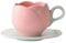 Taza de cerámica creativa de tulipán de 300 ml, juego de platos para desayuno, café, leche, color rosa, corto