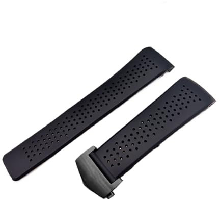 INEOUT Bracelet de montre étanche compatible avec Tag Heuer ACCESSOIRES D'ACCESSOIRES D'ACCESSOIRES Caoutchouc Hommes de surveillance Compatible avec Carrera Silicone 22 Bracelet de montre 24mm (Colo