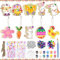 Shinybox Ostern Holz zum Malen, 257 Stück Ostern Basteln Holz mit Juteseil, Holzanhänger Ostern zum Bemalen, Ostereier Hase Küken, Osterschmuck zum Aufhängen für Kinder Frühling Dekoration
