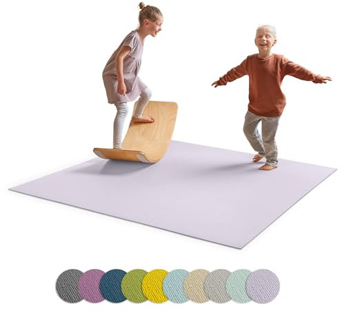 Ehrenkind® Made in Germany Anti-Rutsch Krabbelmatte Oeko-Tex Matten | Spielmatte Baby | 180x180 cm | Flieder