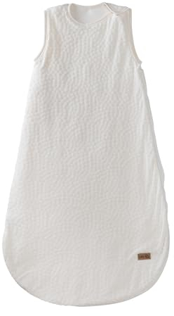 roba Babyschlafsack Seashells Oyster 90 cm - Ganzjahres Kinderschlafsack aus Bio Baumwolle - Musselin GOTS & OEKO-TEX Standard 100 zertifiziert - Weiß