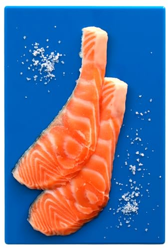 CHEFZOCO Tabla de corte profesional, Tabla de picar, Tabla de cocina, Tabla para alimentos, Tabla antibacteriana, Polietileno, No deja sabor ni olor, Antibacteriana, 30 x 20 x 1.5 cm, Azul