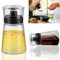 Moosono 2 Stück Essig Öl Flaschen Camping, 160ml Auslaufsichere Ölflasche, Essig und Ölflaschen Set, Ölspray für Öl Essig Olivenöl, Ölspender Glas für Sojasauce Salatdressing Honig
