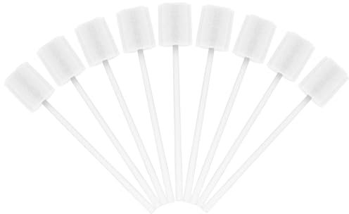 ACWOO 100 Bâtonnets de soins bucco-dentaires, Éponge de Nettoyage des Dents, Écouvillons en Mousse Jetables, Bâtonnets Jetables Stériles pour Soins Bucco-dentaires, Écouvillon Éponge Dentaires