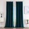 Joydeco 100% Blickdicht Samt Vorhänge mit Kräuselband 2 er Set H 240 x B 140 Blaugrün Schienensystem Schiebevorhang Verdunkelung Thermovorhang Kälteschutz Gardinen Schlafzimmer Wohnzimmer Curtains