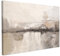 CHDITB Abstrakte Leinwand Bilder, Gemälde Wandkunst Drucke, Beige Schwarz Wandbilder, Moderne Wohnzimmer Wanddekoration, Boho Rahmen Wanddeko für Schlafzimmer Büro (59x39cm)