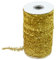 25 Yard Weihnachten Lametta Band Gelb Metallisch Dünne Girlande Mini Glitzer Geschenkband Künstlicher Kranz Chenilledraht Biegeplüsch Weihnachtsdeko für Hochzeit Party (3 Strang)