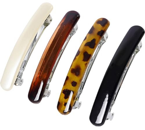 XPEX 4er-Pack französische Haarspangen für Damen, automatische Haarspangen für feines, dünnes Haar