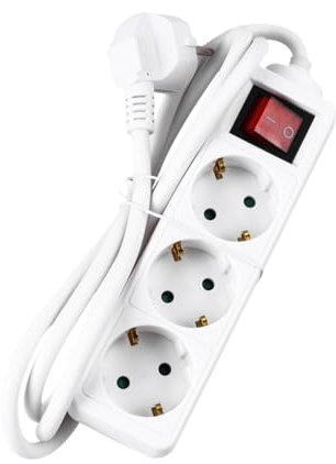 Housoutil Adaptador 3 Regleta De Alimentación Cable Alargador Duradero Corriente