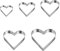 5 Pcs Heart Cookie Cutter,Metal Heart Shaped Cookie Cutter,Stainless Steel Cookie Metal Molds,Heart Cutters for Baking for Kitchen Baking Birthday Valentine's Day Christmas